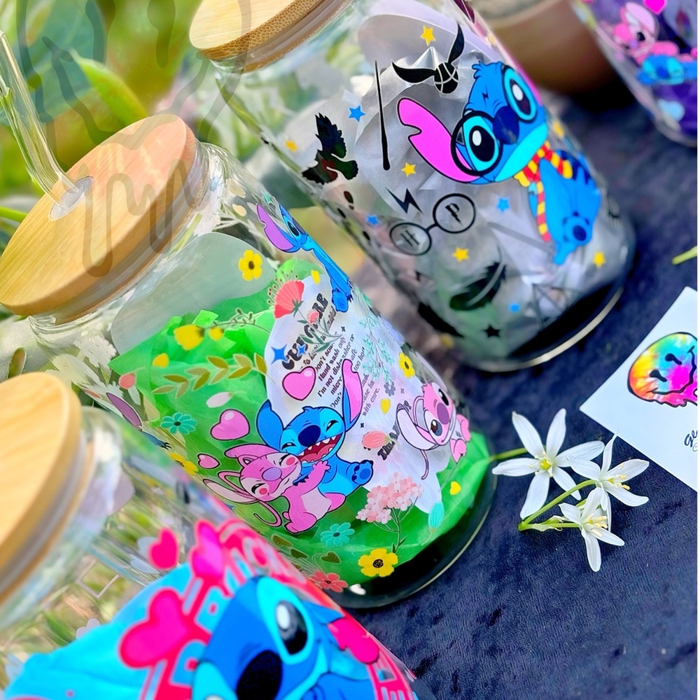 Handmade 16 oz Glass cups